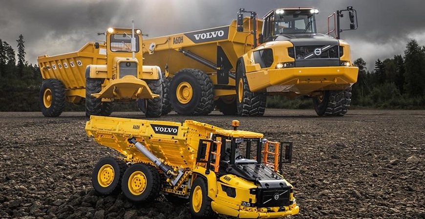 VOLVO’S KNICKGELENKTE DUMPER: EIN HALBES JAHRHUNDERT STARK UND JETZT MIT LEGO TECHNIC NEU AUFGELEGT